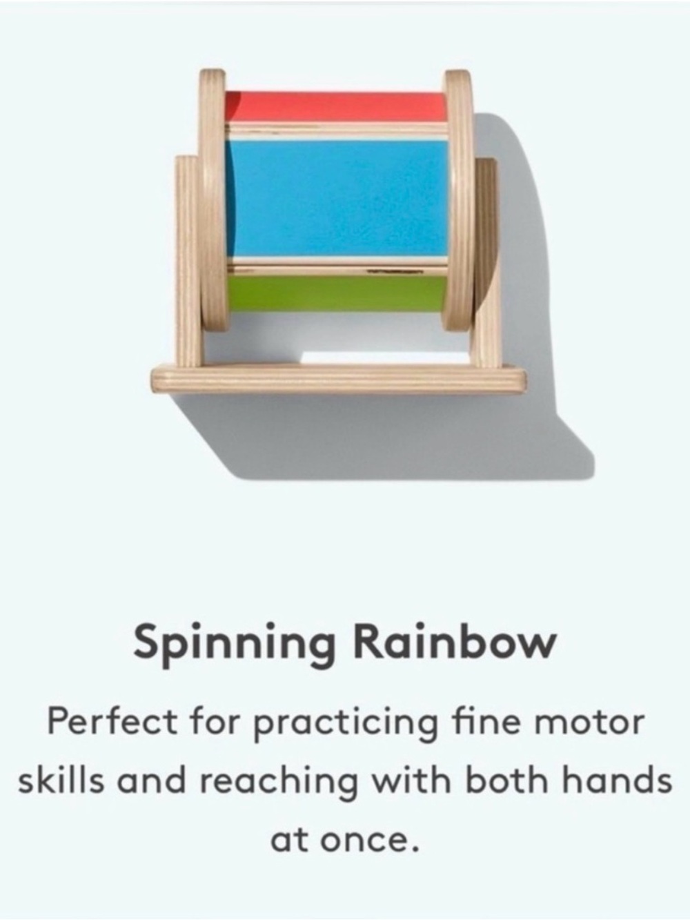 Lovevery Wooden Spinning Rainbow Montessori Toy